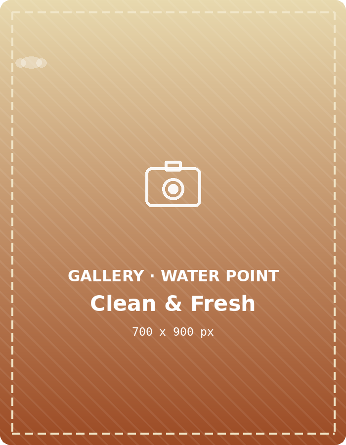 Clean water point for the herd